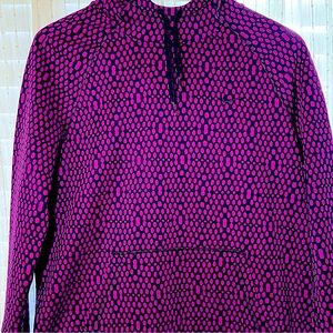 Nike Therma-Fit Hooded Pullover Long Sleeve, Size Medium, Black & Purple